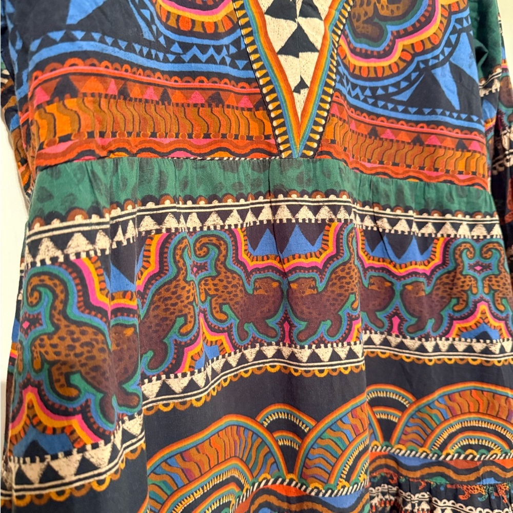 FARM Rio Multicolor Geometric V-Neck Dress - Picture 4 of 13